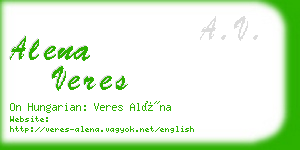 alena veres business card